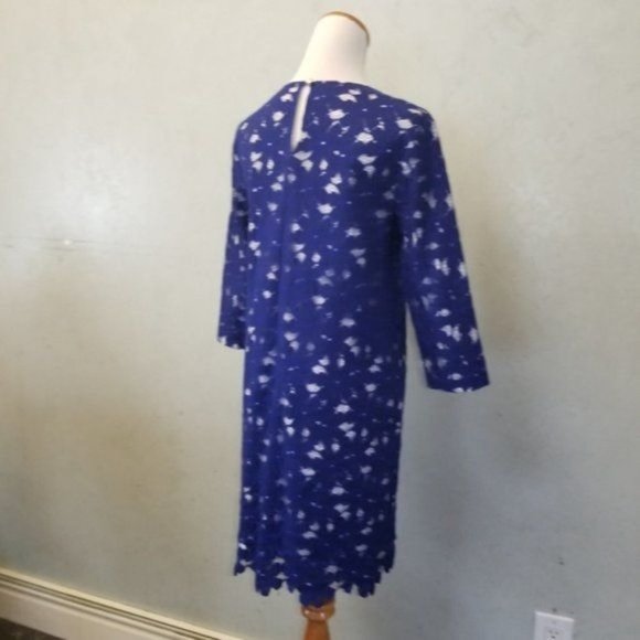 NWOT Cynthia Steffe lace 3/4 sleeve royal blue dress size 2 (272) - Picture 4 of 13